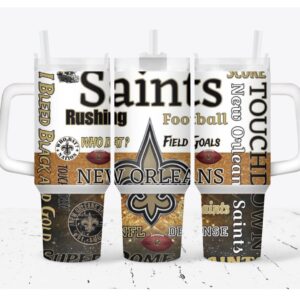 New Orleans Saints Football NFL Custom Stanley Cup 40 oz 30 oz Tumbler With Handle
