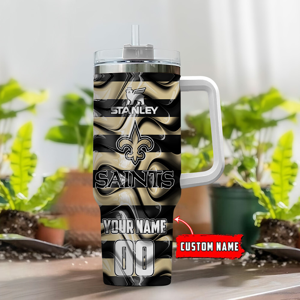 New Orleans Saints NFL Custom Stanley Cup 40 oz 30 oz Tumbler With Handle