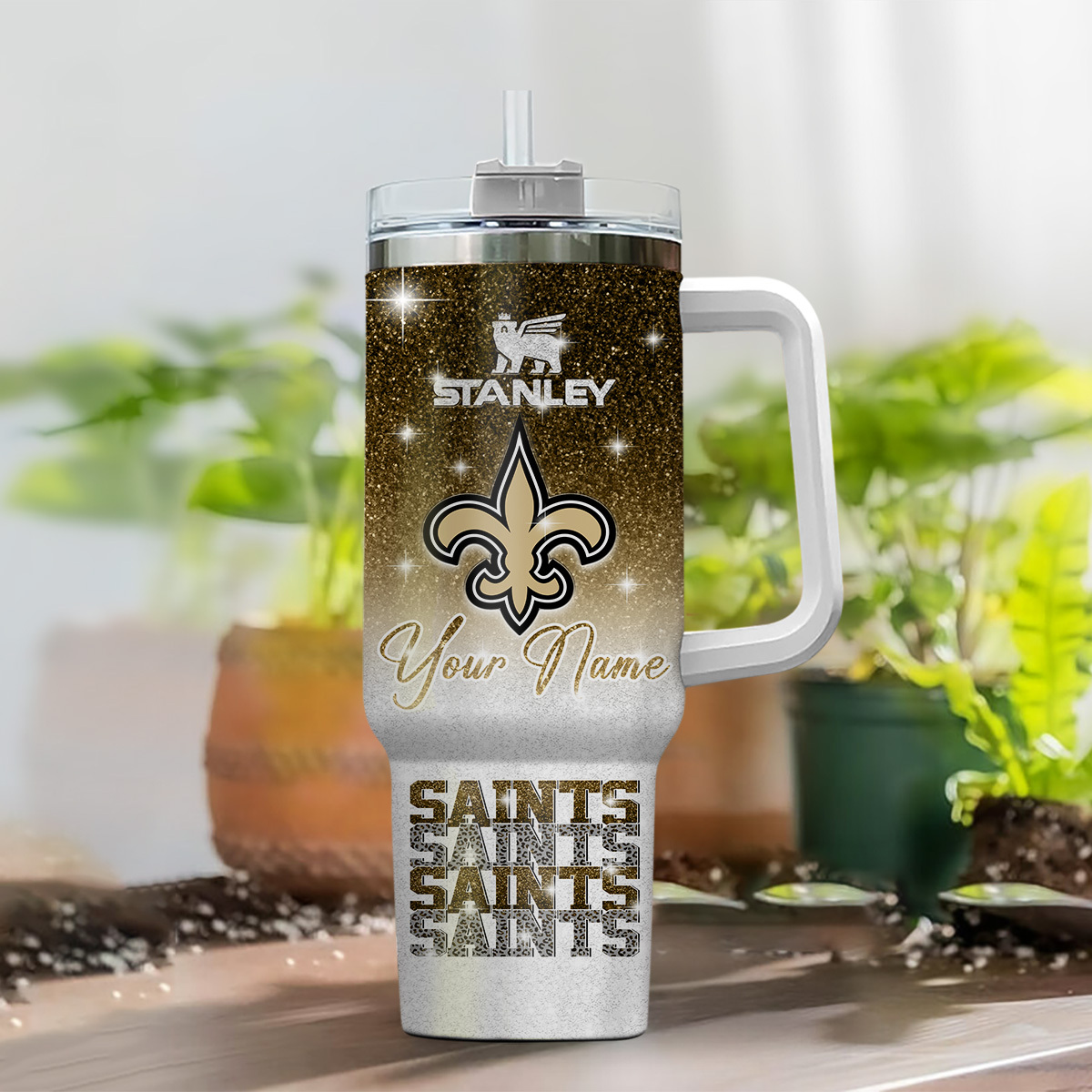 New Orleans Saints NFL Custom Stanley Cup 40 oz 30 oz Tumbler With Handle
