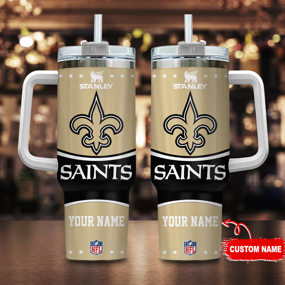 New Orleans Saints NFL Custom Stanley Cup 40 oz 30 oz Tumbler With Handle