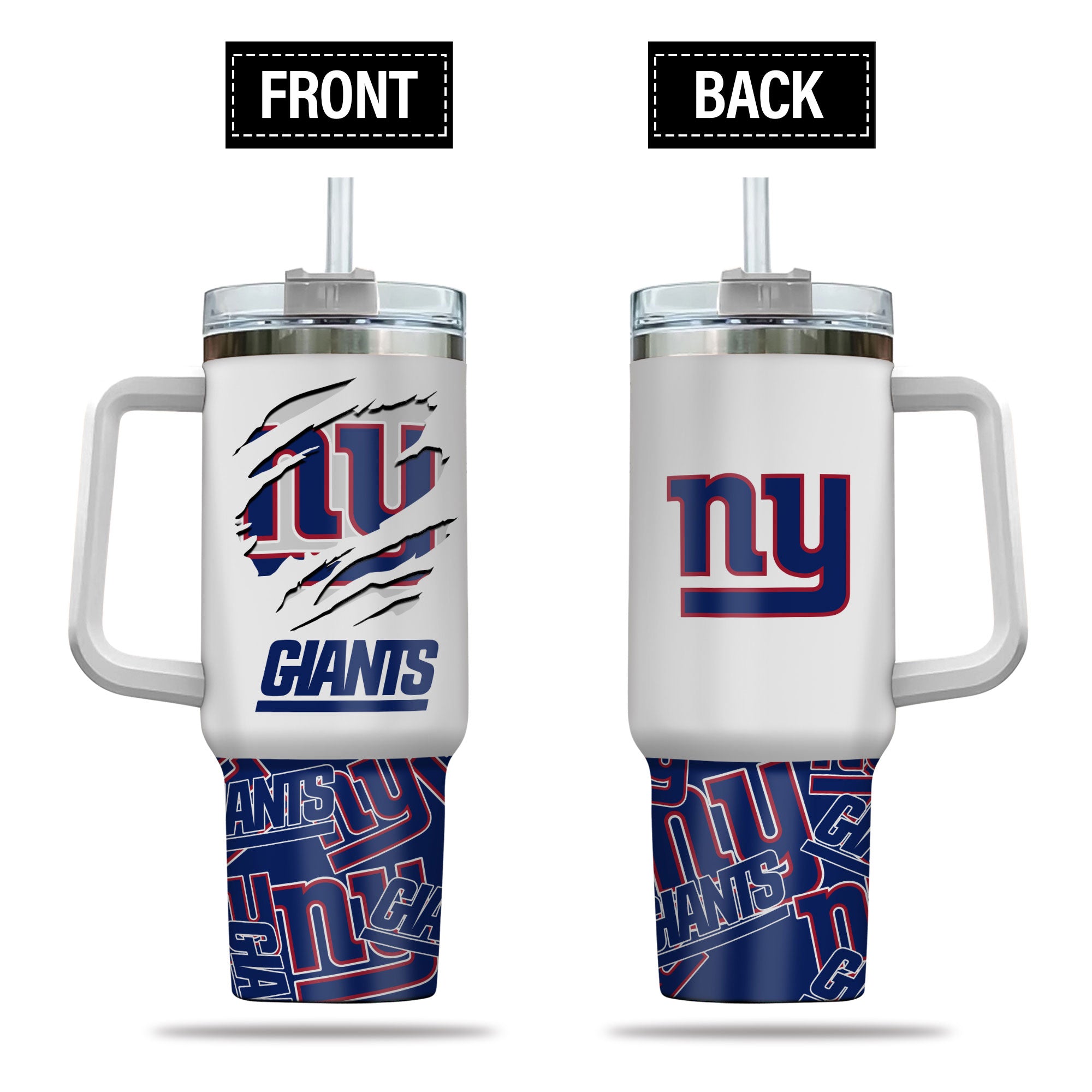 New York Giants NFL Custom Stanley Cup 40 oz 30 oz Tumbler With Handle