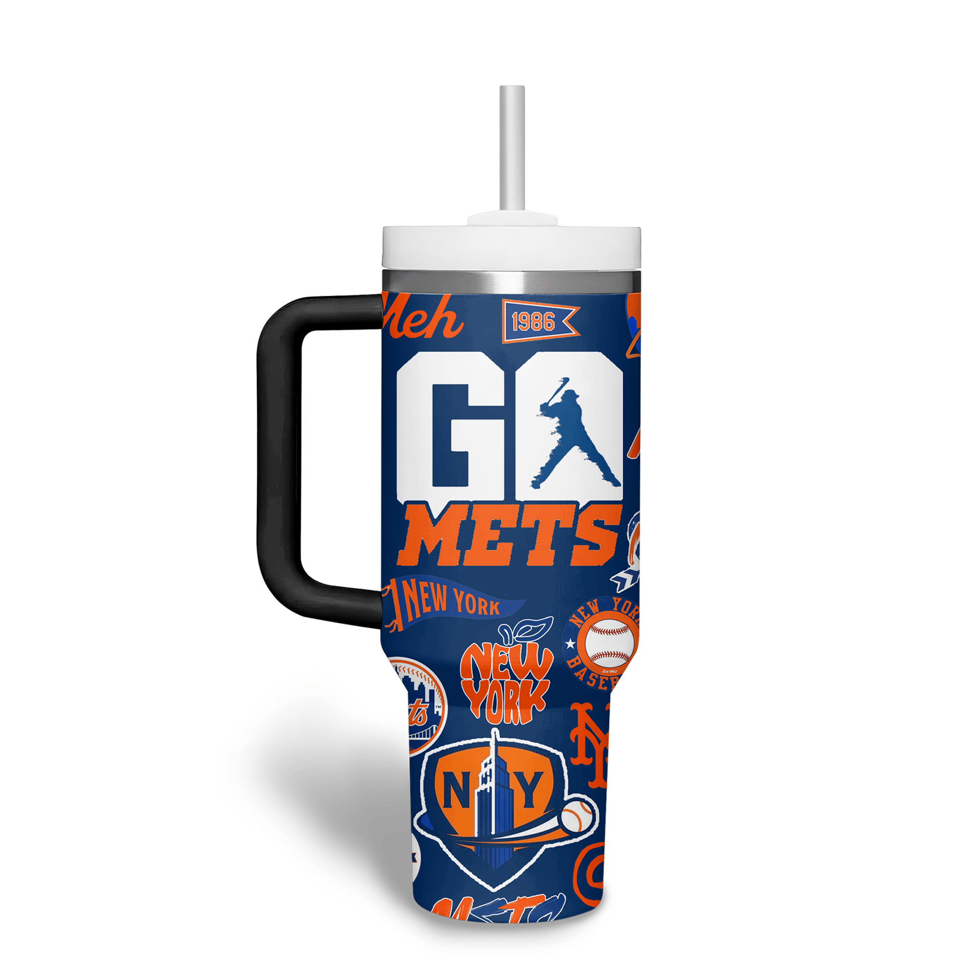 New York Mets MLB Custom Stanley Cup 40 oz 30 oz Tumbler With Handle
