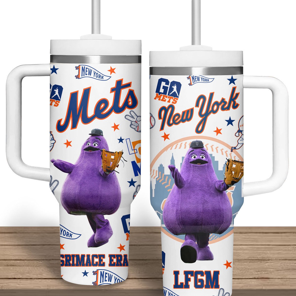 New York Mets MLB Custom Stanley Cup 40 oz 30 oz Tumbler With Handle