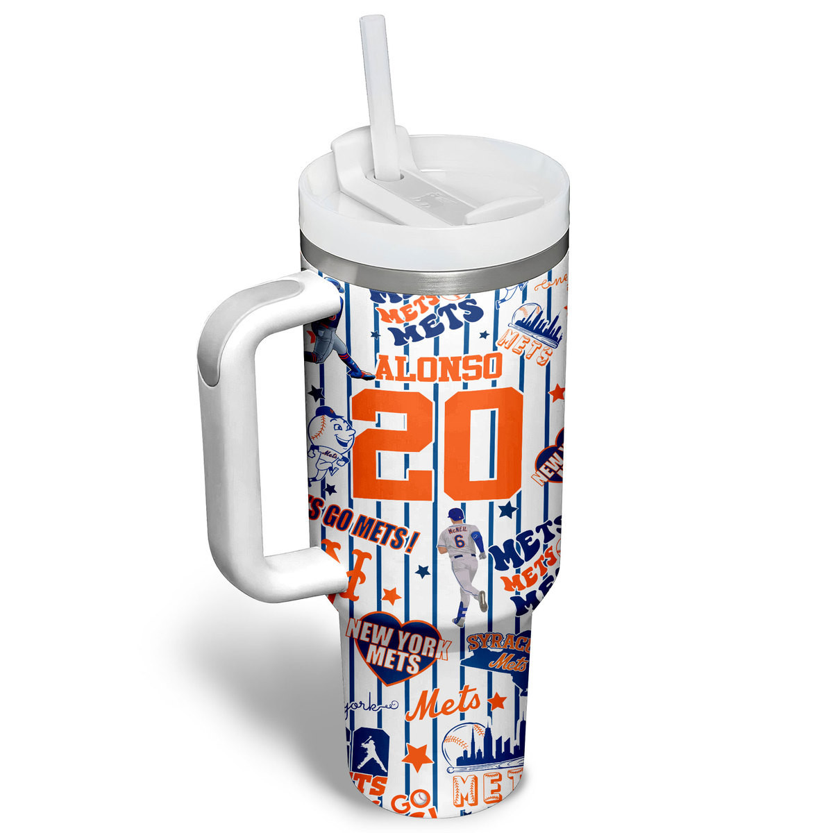 New York Mets MLB Custom Stanley Cup 40 oz 30 oz Tumbler With Handle