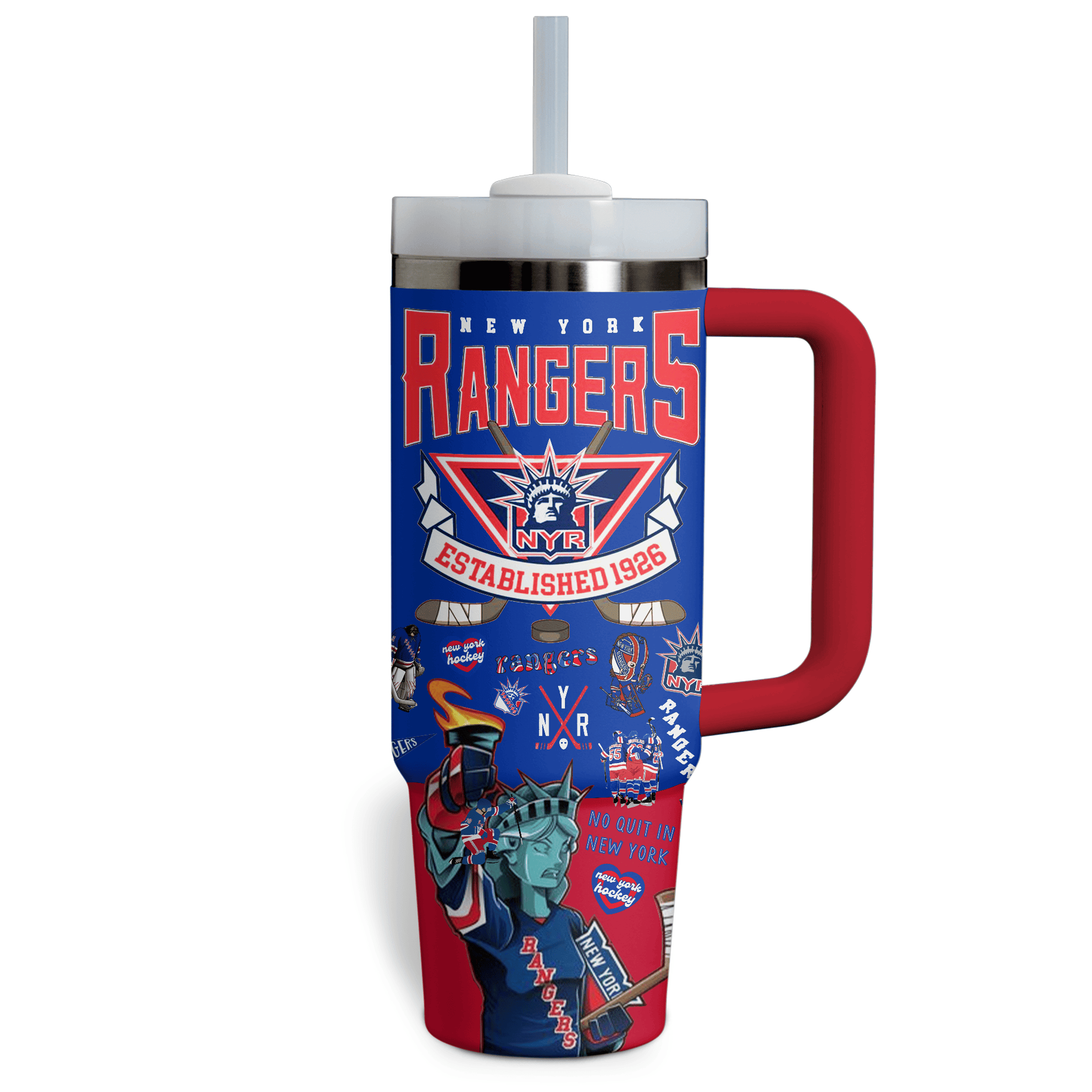 New York Rangers NHL Custom Stanley Cup 40 oz 30 oz Tumbler With Handle