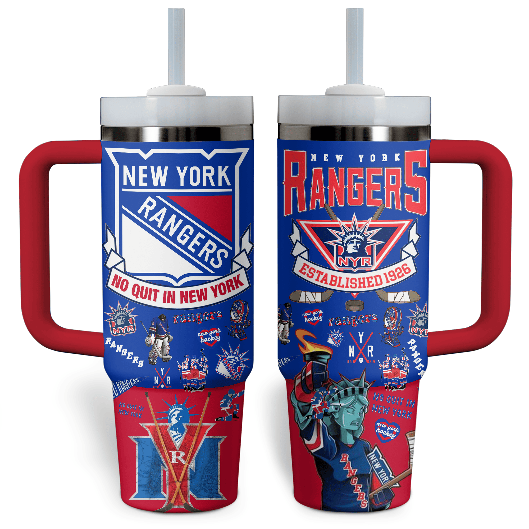 New York Rangers NHL Custom Stanley Cup 40 oz 30 oz Tumbler With Handle