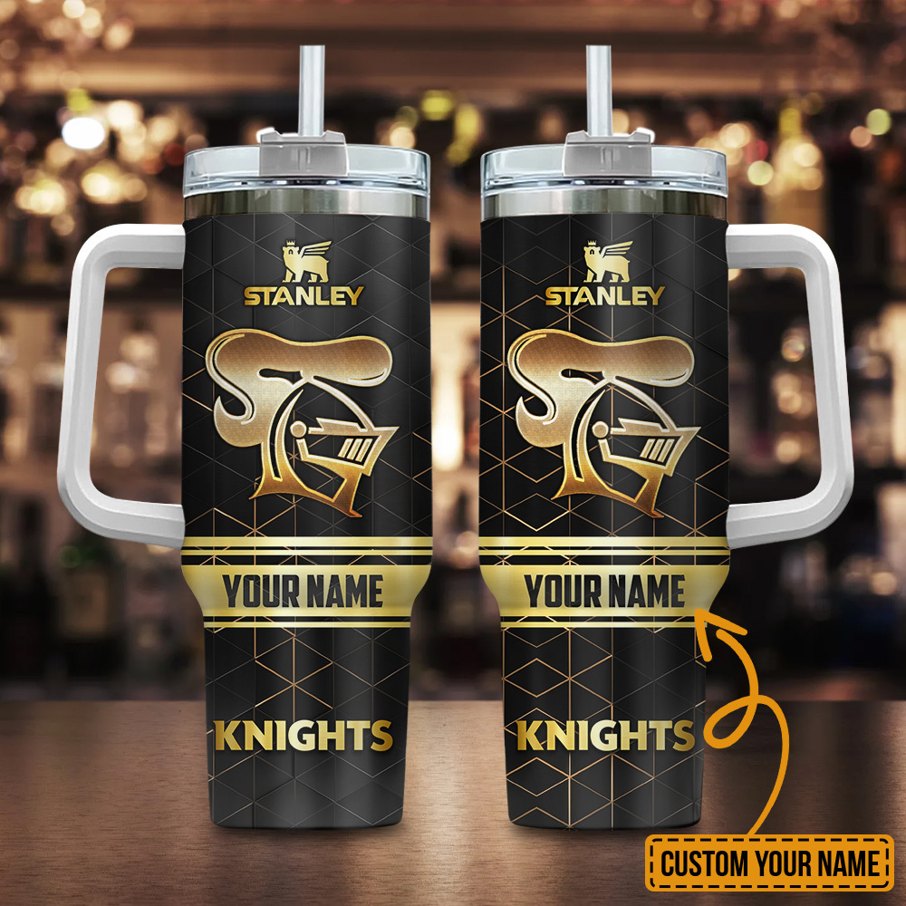 Newcastle Knights NRL Golden Logo Custom Stanley Cup 40 oz 30 oz Tumbler With Handle