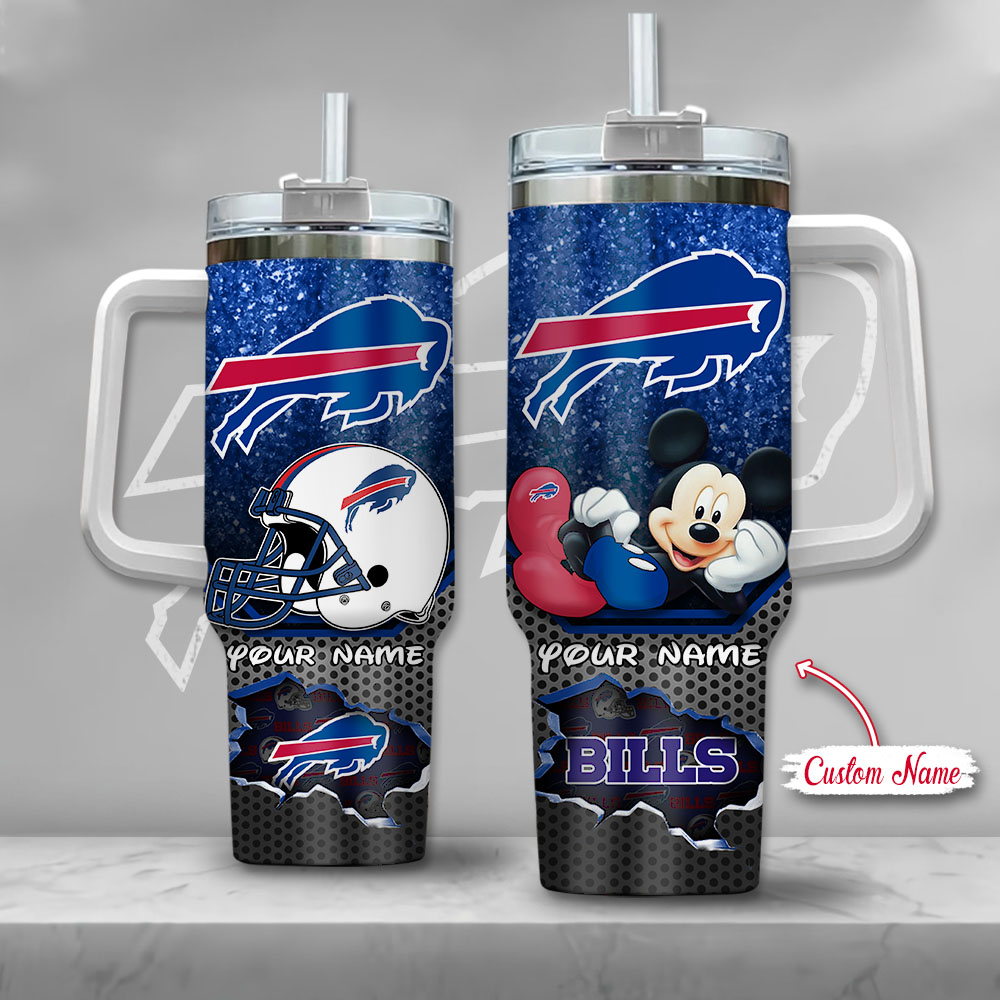 NFL Buffalo Bills Mickey Mouse Custom Stanley Cup 40 oz 30 oz Tumbler With Handle