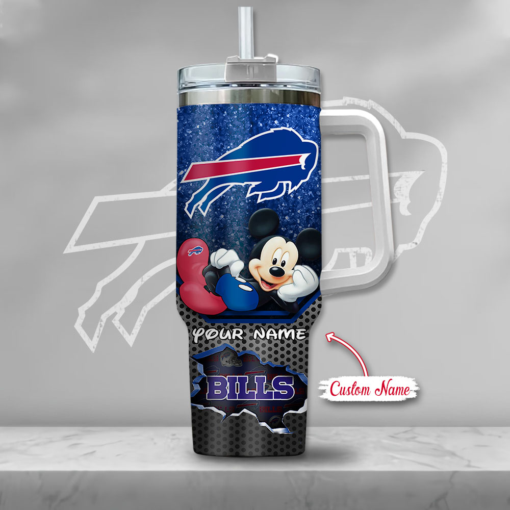 NFL Buffalo Bills Mickey Mouse Custom Stanley Cup 40 oz 30 oz Tumbler With Handle