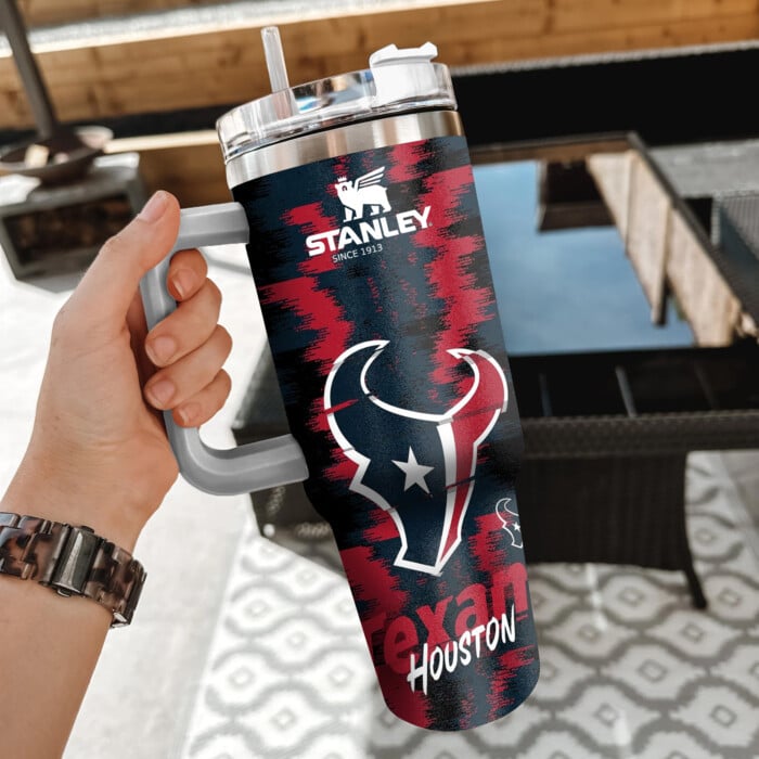 NFL Houston Texans Custom Stanley Cup 40 oz 30 oz Tumbler With Handle