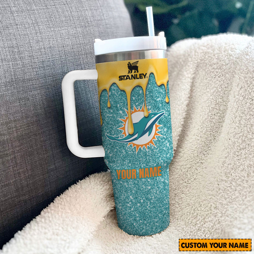 NFL Miami Dolphins Custom Stanley Cup 40 oz 30 oz Tumbler With Handle