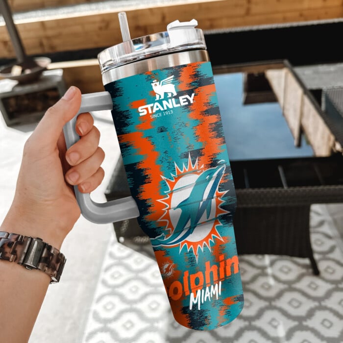 NFL Miami Dolphins Custom Stanley Cup 40 oz 30 oz Tumbler With Handle