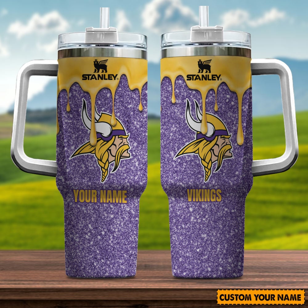 NFL Minnesota Vikings Custom Stanley Cup 40 oz 30 oz Tumbler With Handle