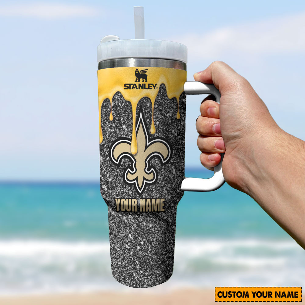 NFL New Orleans Saints Custom Stanley Cup 40 oz 30 oz Tumbler With Handle