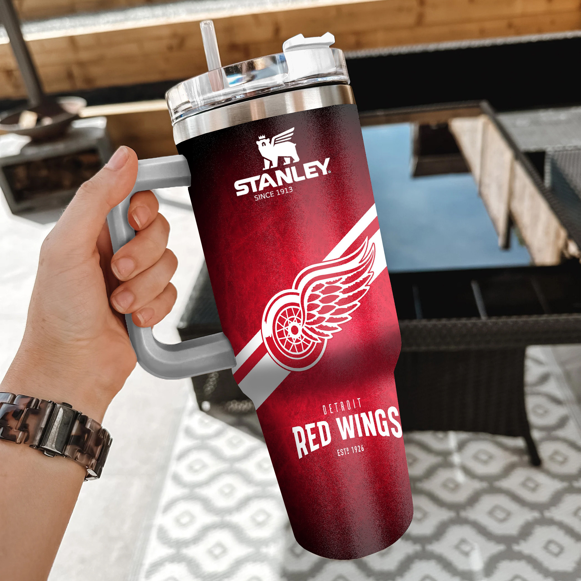 NHL Detroit Red Wings Custom Stanley Cup 40 oz 30 oz Tumbler With Handle