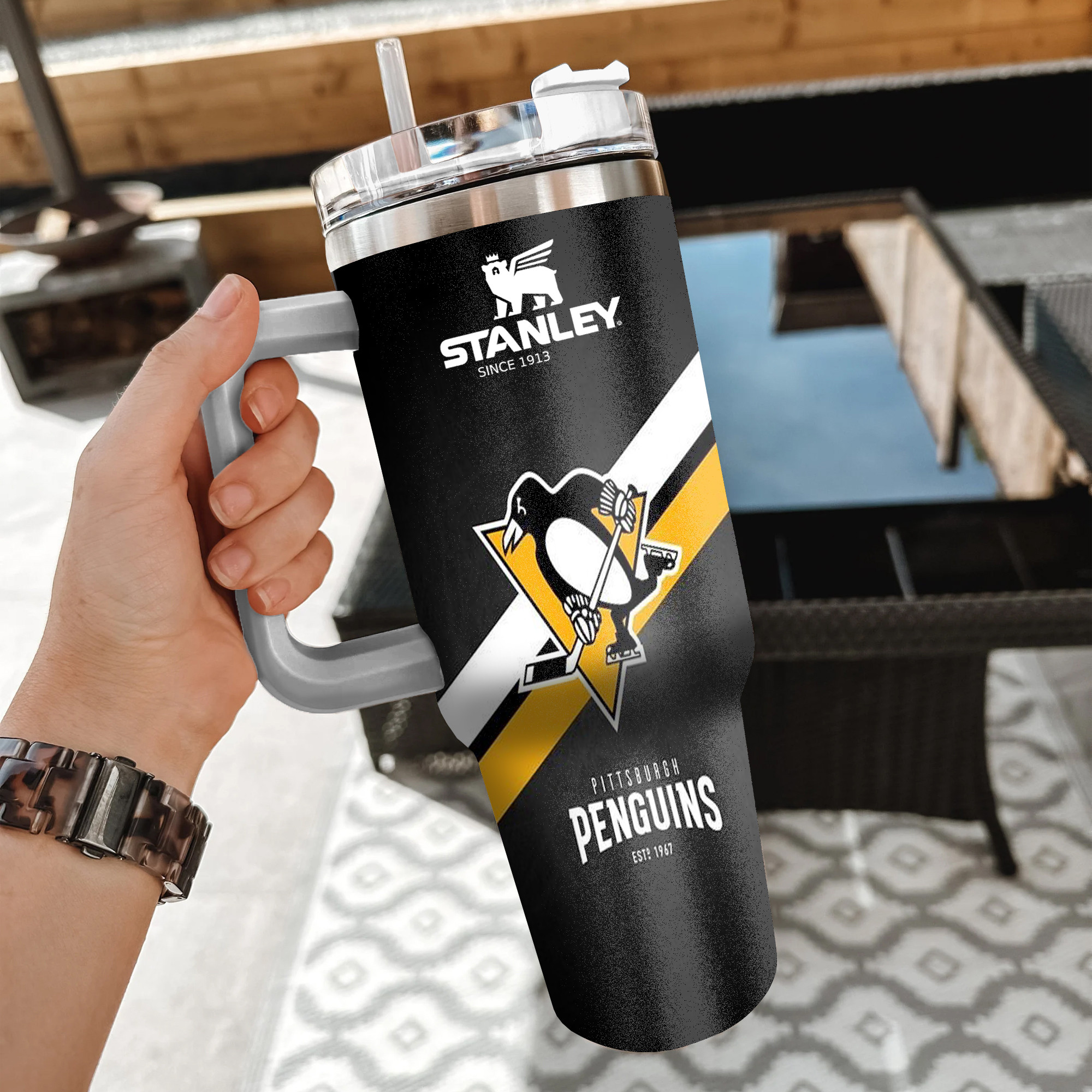 NHL Pittsburgh Penguins Custom Stanley Cup 40 oz 30 oz Tumbler With Handle