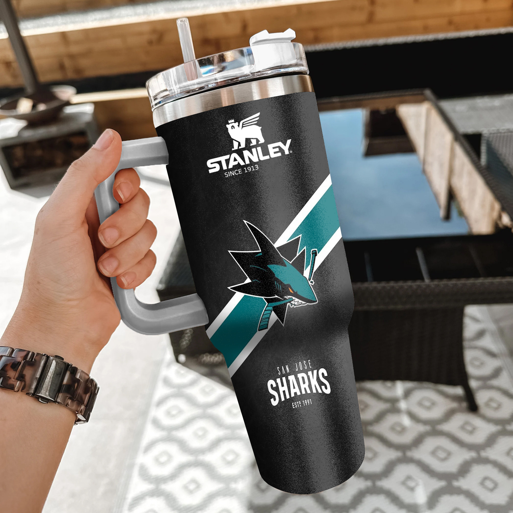 NHL San Jose Sharks Custom Stanley Cup 40 oz 30 oz Tumbler With Handle