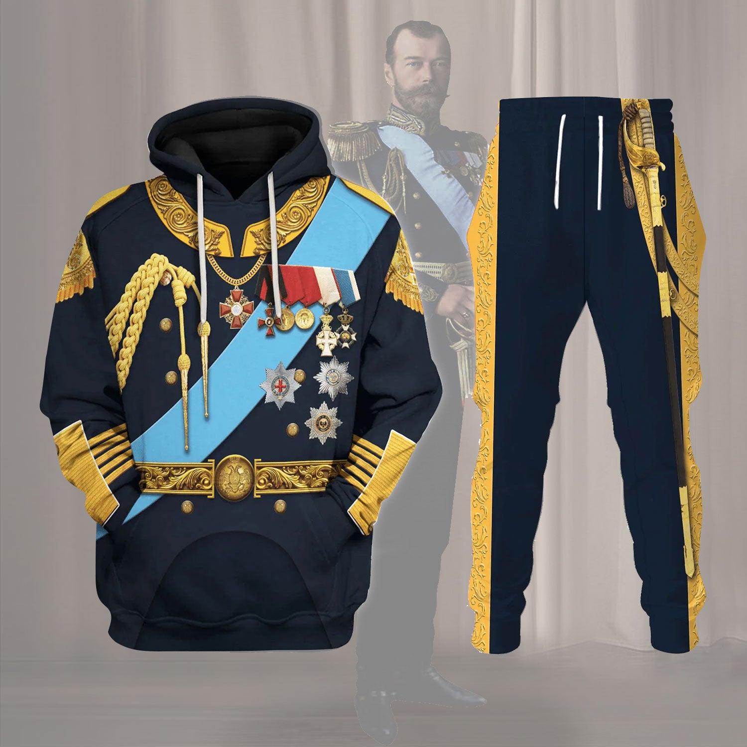 Nicholas II of Russia Costume Hoodie Sweatshirt T-Shirt Sweatpants Tracksuit - Stormmerch Exclusive