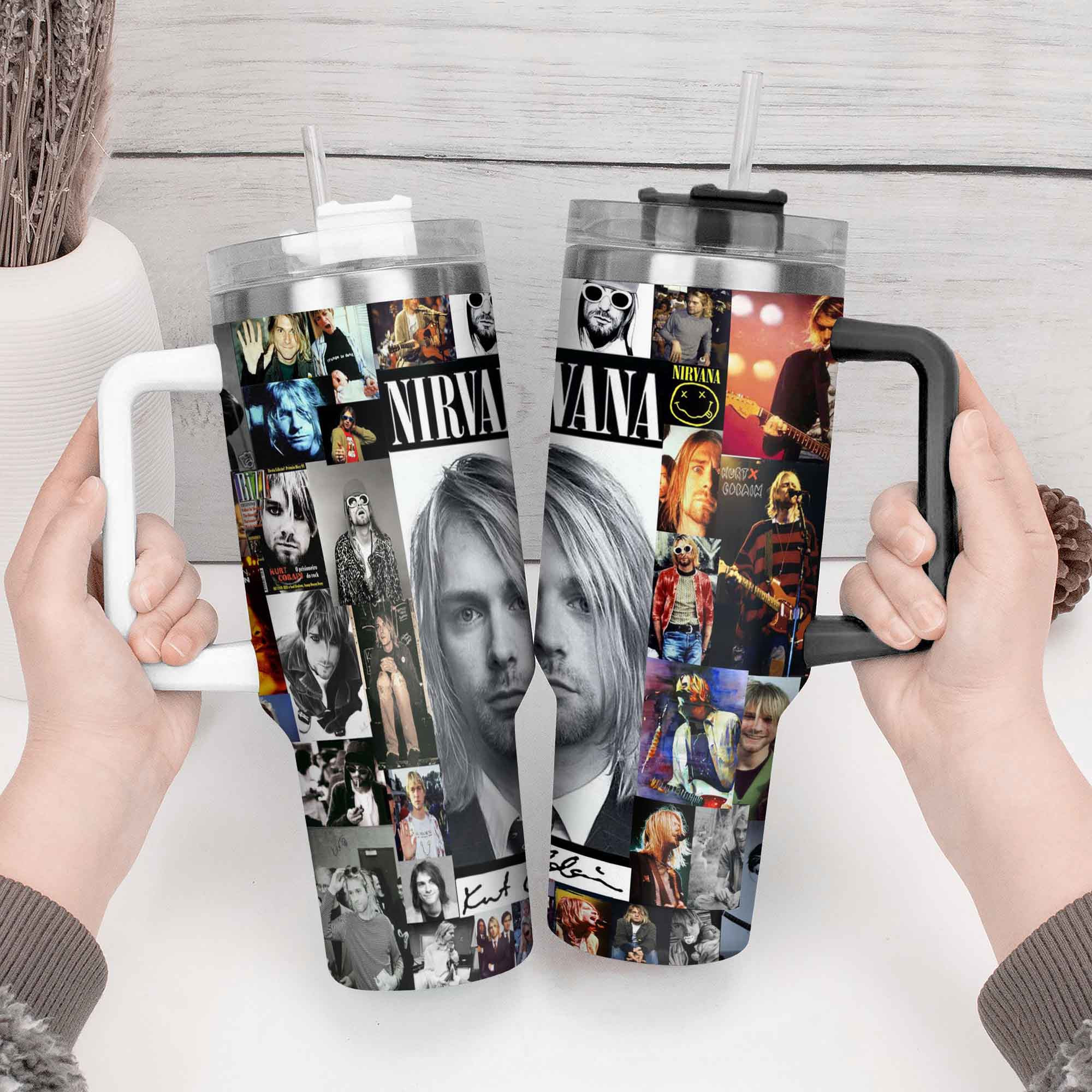 Nirvana Music Custom Stanley Cup 40 oz 30 oz Tumbler With Handle