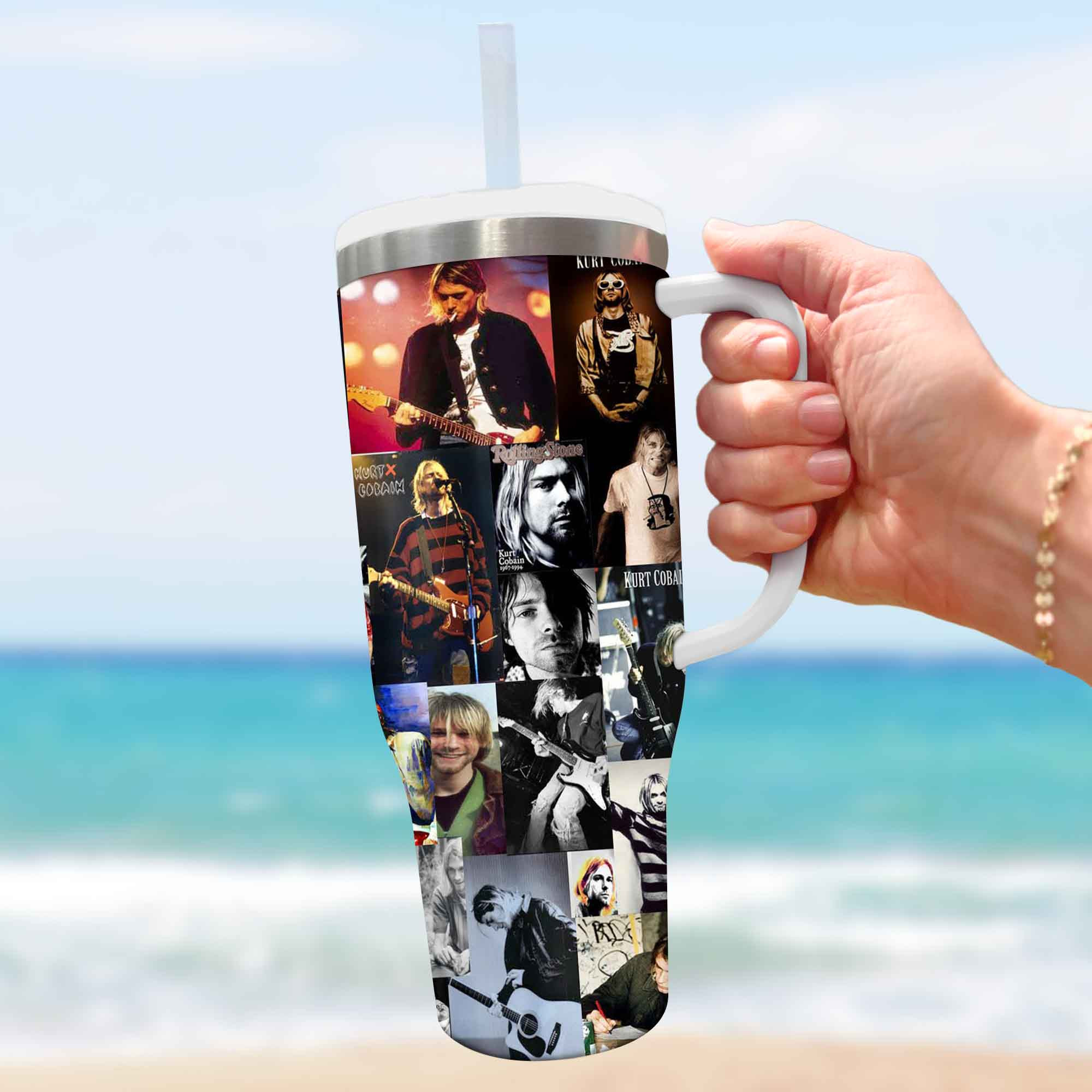Nirvana Music Custom Stanley Cup 40 oz 30 oz Tumbler With Handle