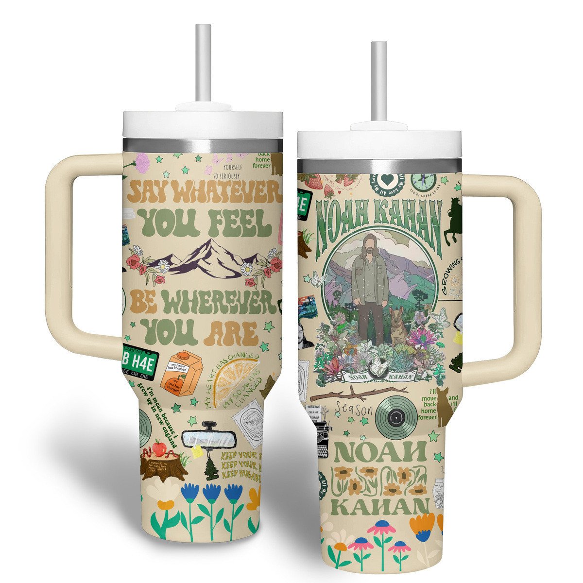 Noah Kahan Music Custom Stanley Cup 40 oz 30 oz Tumbler With Handle