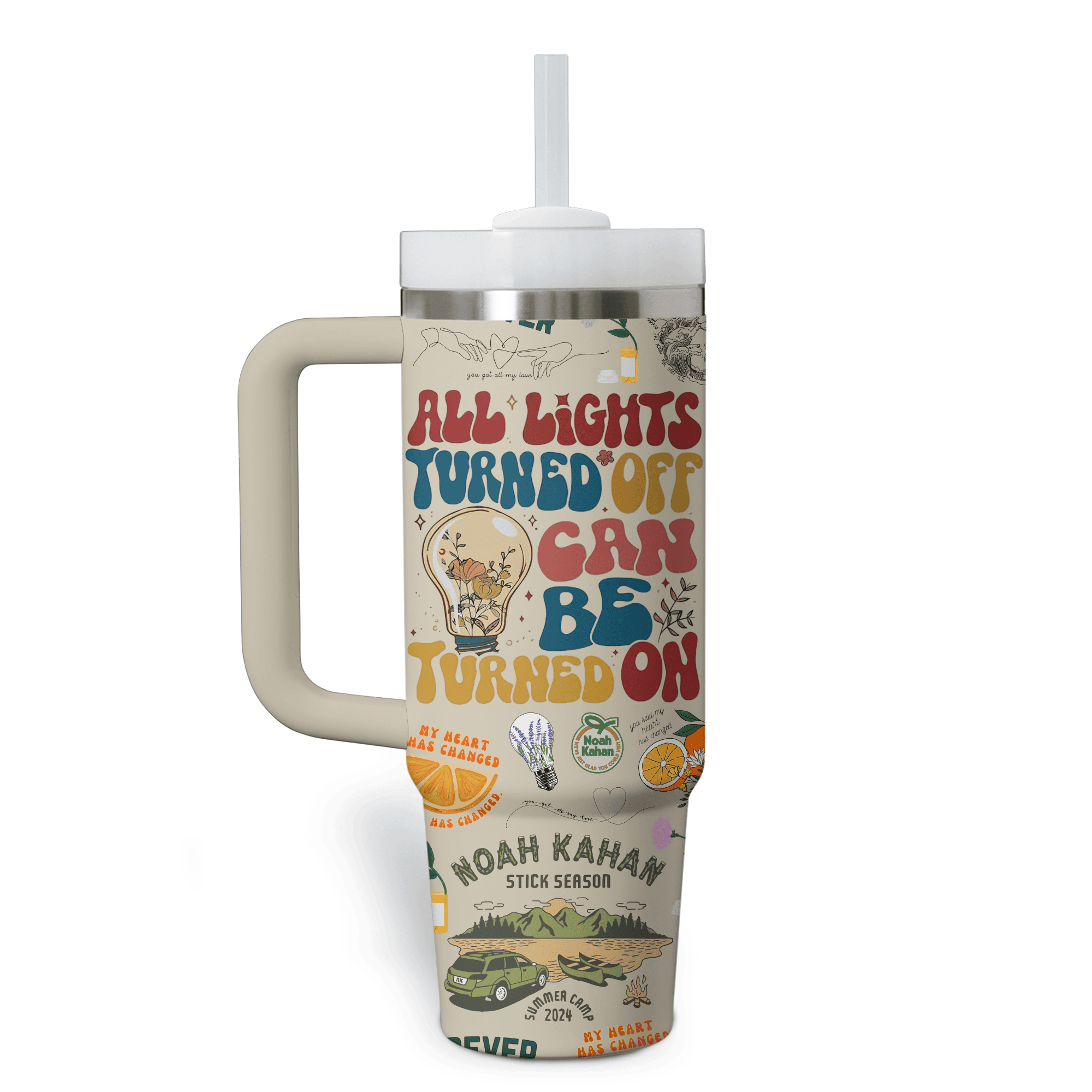 Noah Kahan Music Custom Stanley Cup 40 oz 30 oz Tumbler With Handle