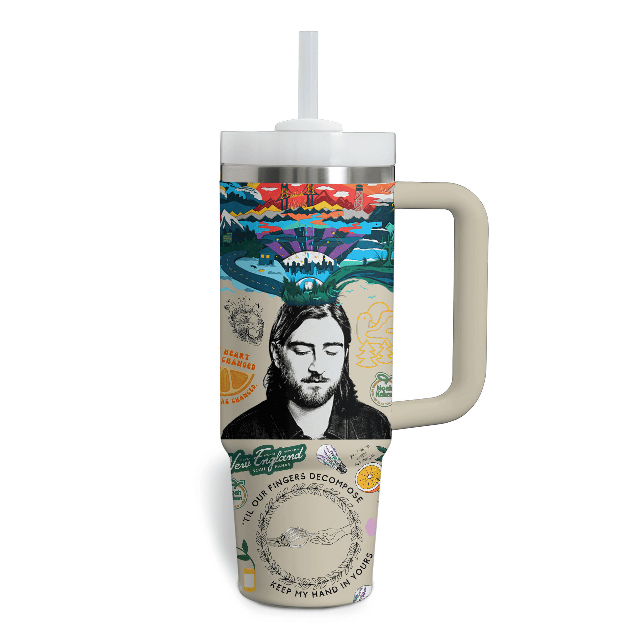 Noah Kahan Music Custom Stanley Cup 40 oz 30 oz Tumbler With Handle