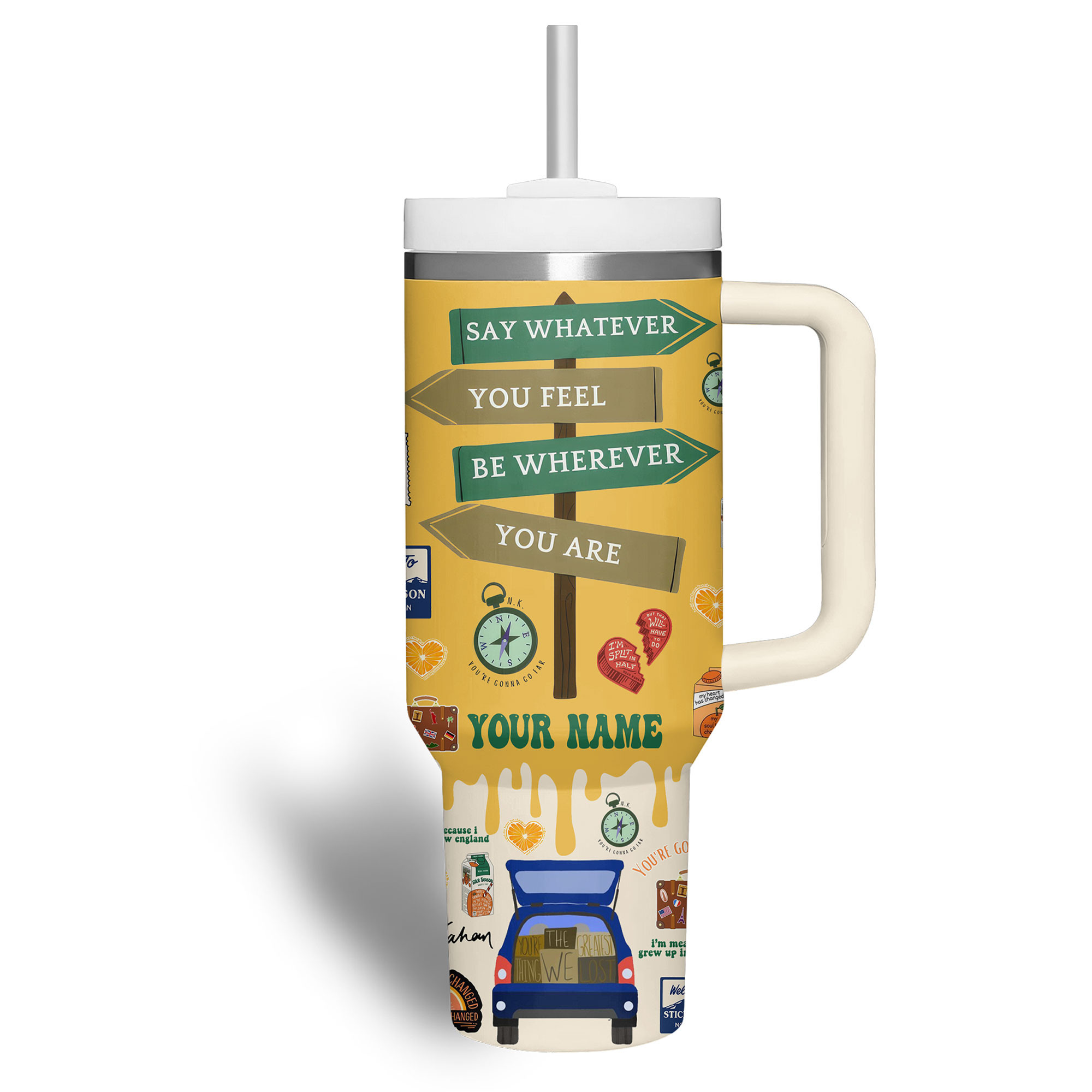 Noah Kahan Music Custom Stanley Cup 40 oz 30 oz Tumbler With Handle