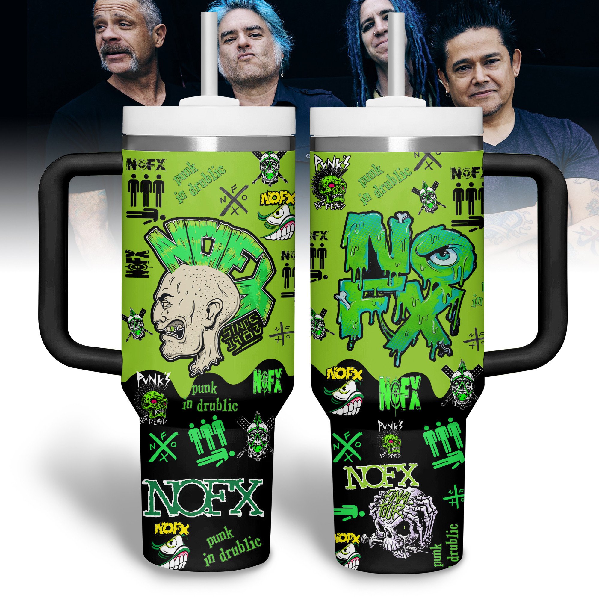 NOFX Band Music Custom Stanley Cup 40 oz 30 oz Tumbler With Handle