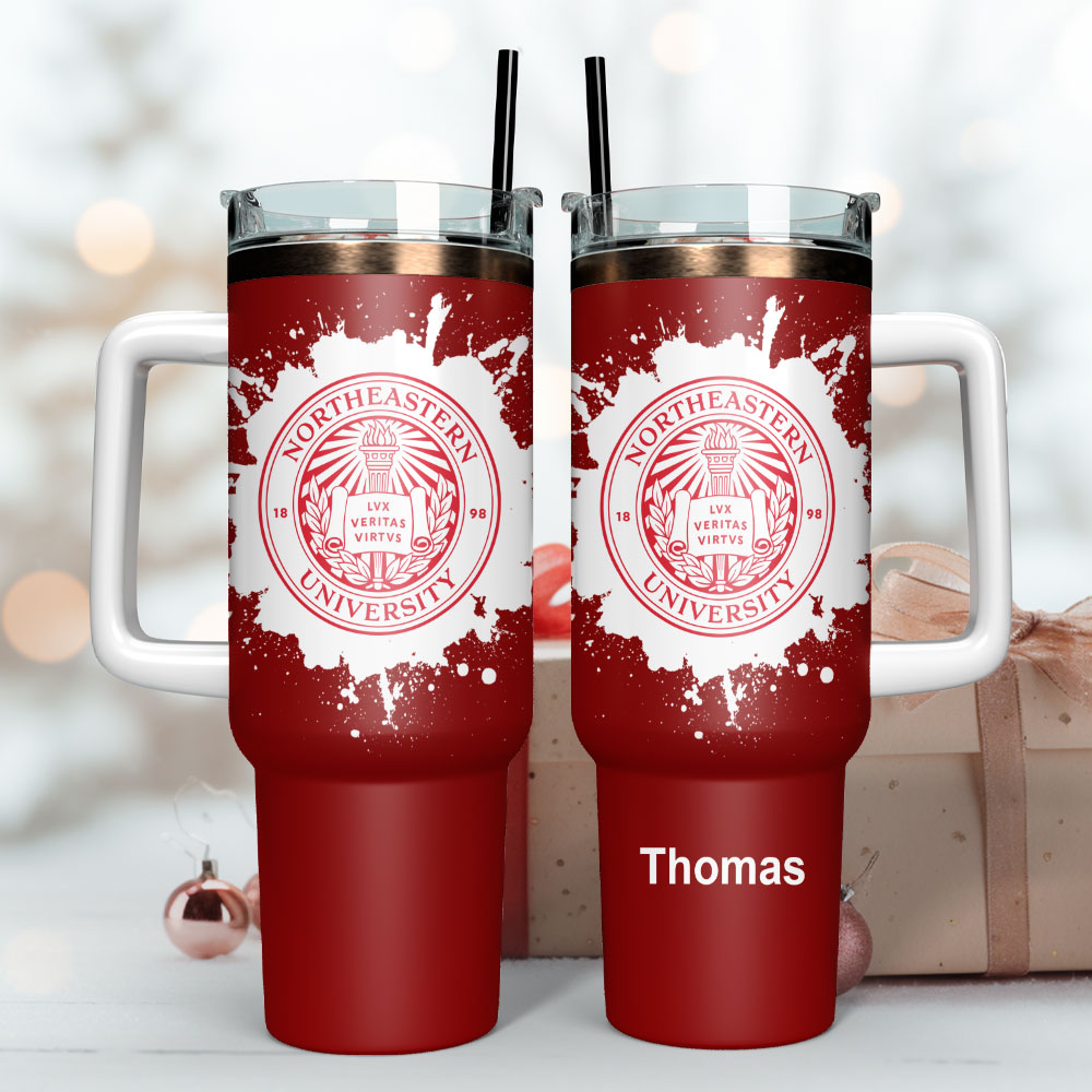 Northeastern University Custom Stanley Cup 40 oz 30 oz Tumbler With Handle