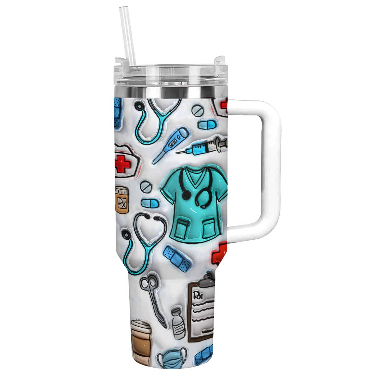 Nurse Custom Stanley Cup 40 oz 30 oz Tumbler With Handle