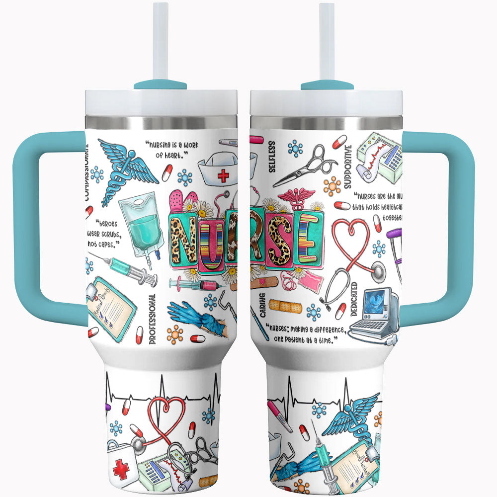 Nurse Custom Stanley Cup 40 oz 30 oz Tumbler With Handle