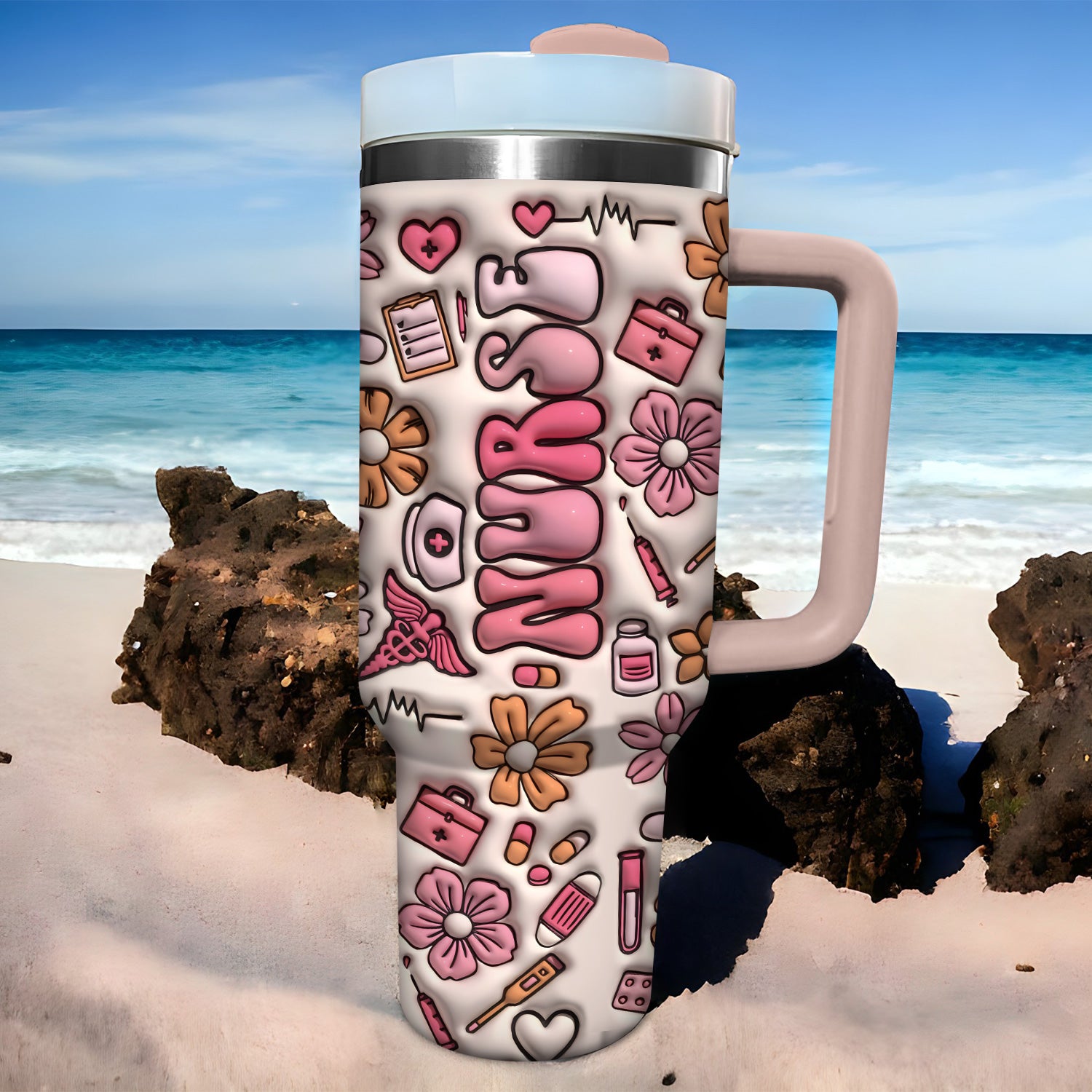 Nurse Life Custom Stanley Cup 40 oz 30 oz Tumbler With Handle