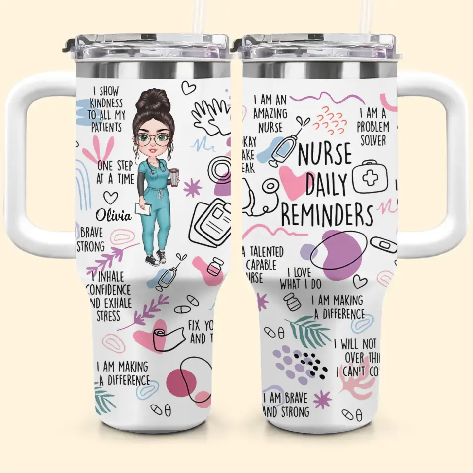 Nurse Life Custom Stanley Cup 40 oz 30 oz Tumbler With Handle