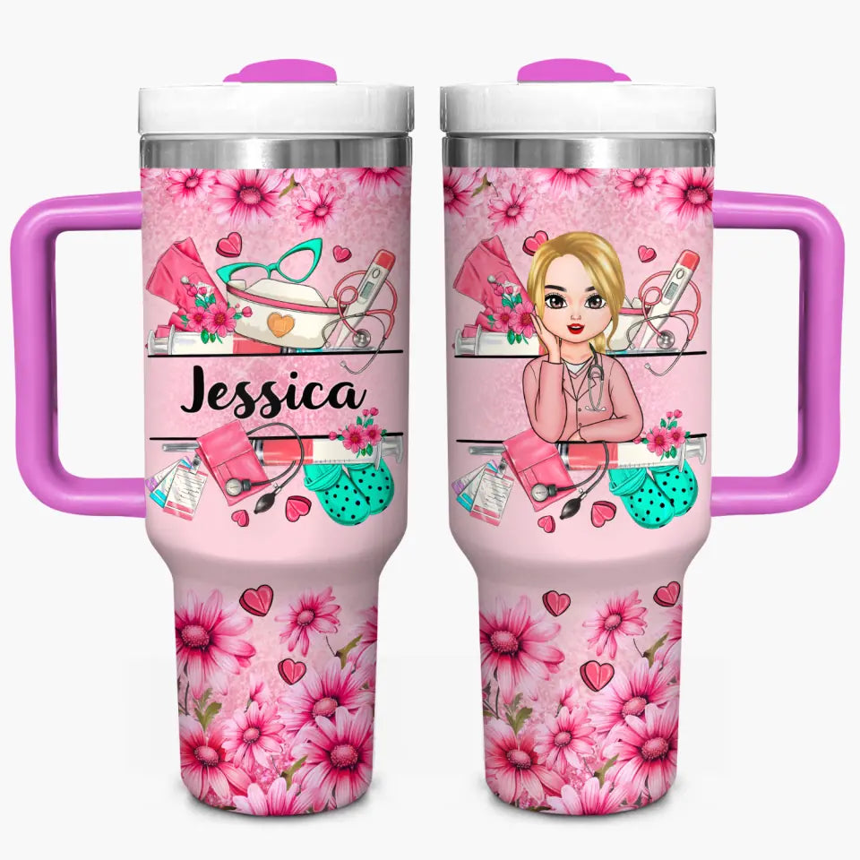 Nurse Life Custom Stanley Cup 40 oz 30 oz Tumbler With Handle