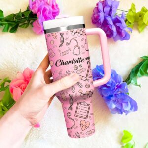 Nurse Life Custom Stanley Cup 40 oz 30 oz Tumbler With Handle