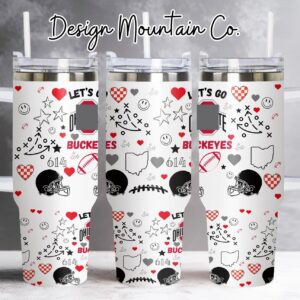Ohio State Buckeyes football NCAA Custom Stanley Cup 40 oz 30 oz Tumbler With Handle