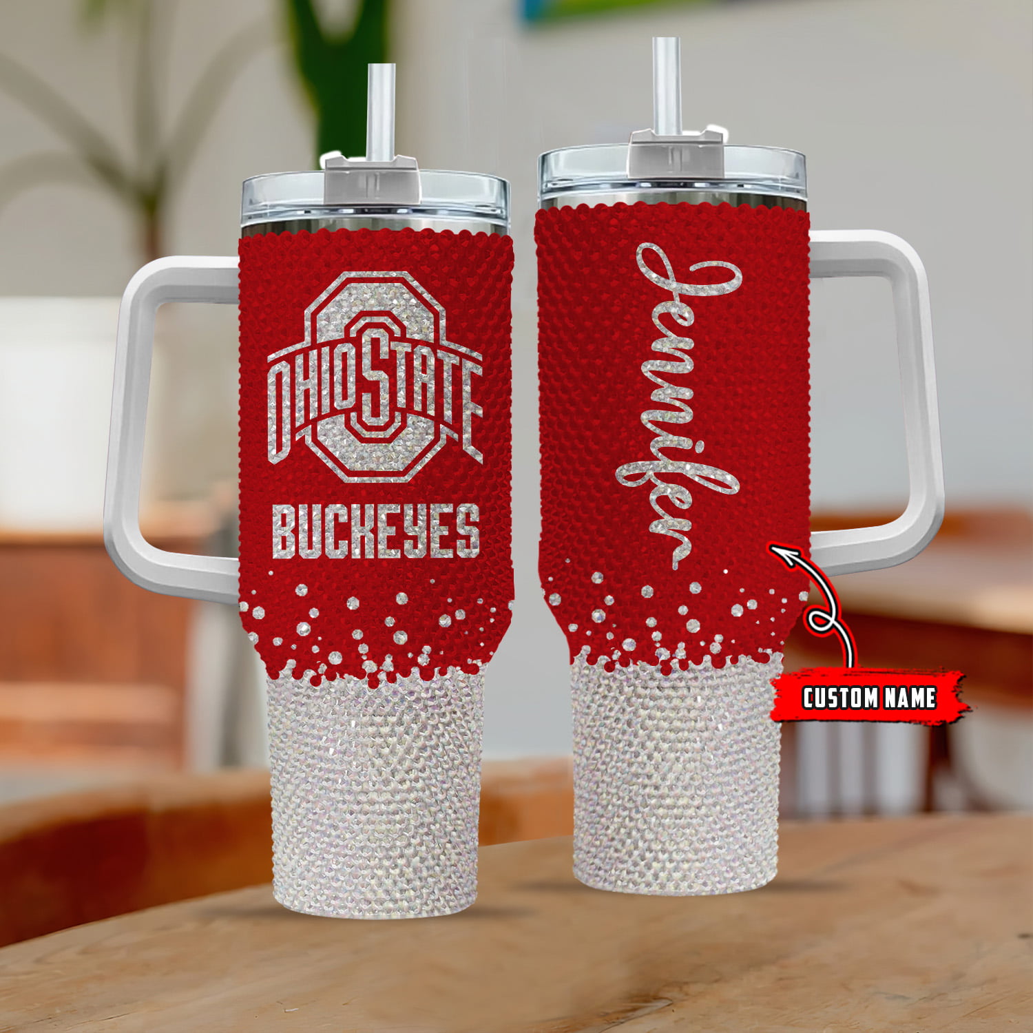 Ohio State Buckeyes NCAA Custom Stanley Cup 40 oz 30 oz Tumbler With Handle