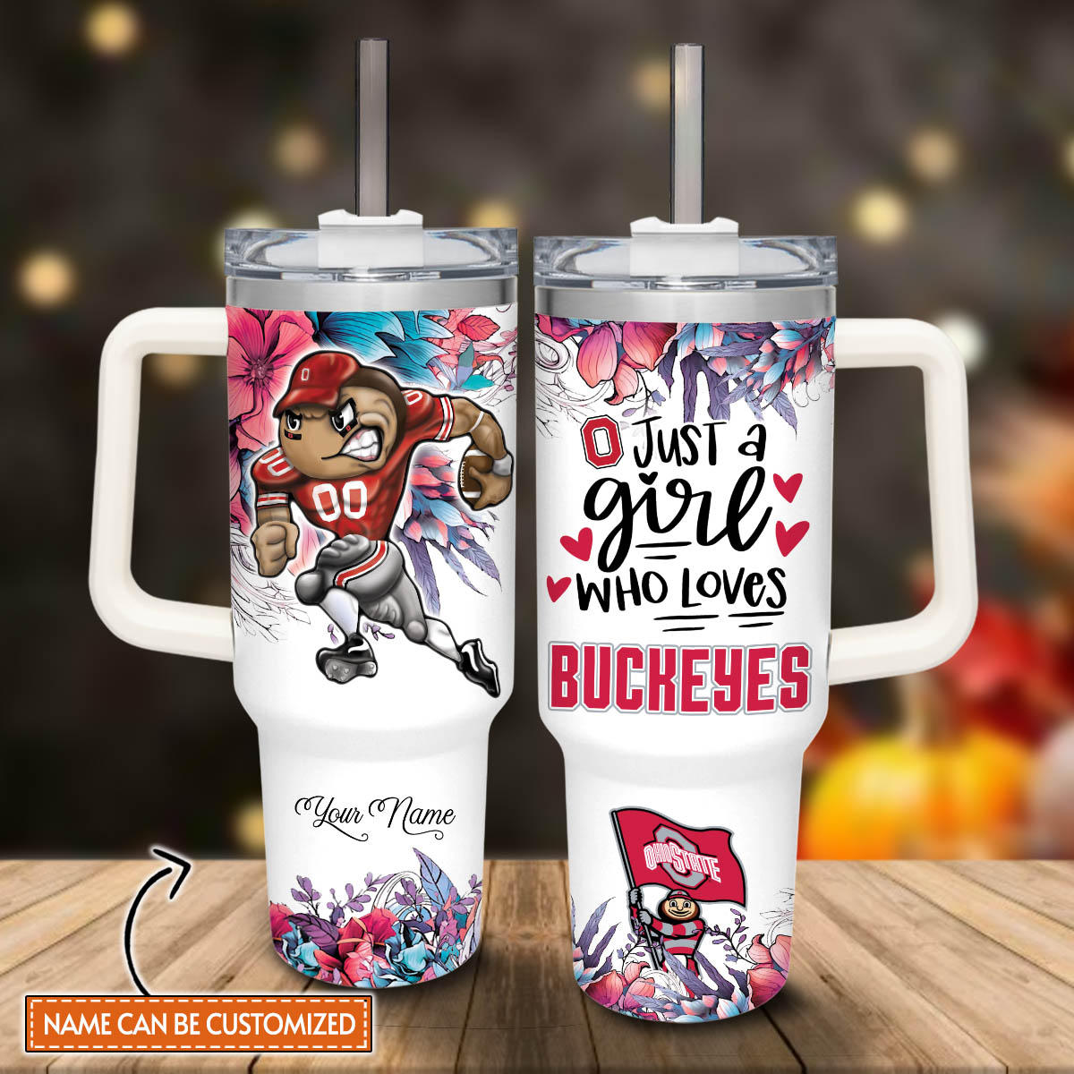 Ohio State Buckeyes NCAA Custom Stanley Cup 40 oz 30 oz Tumbler With Handle