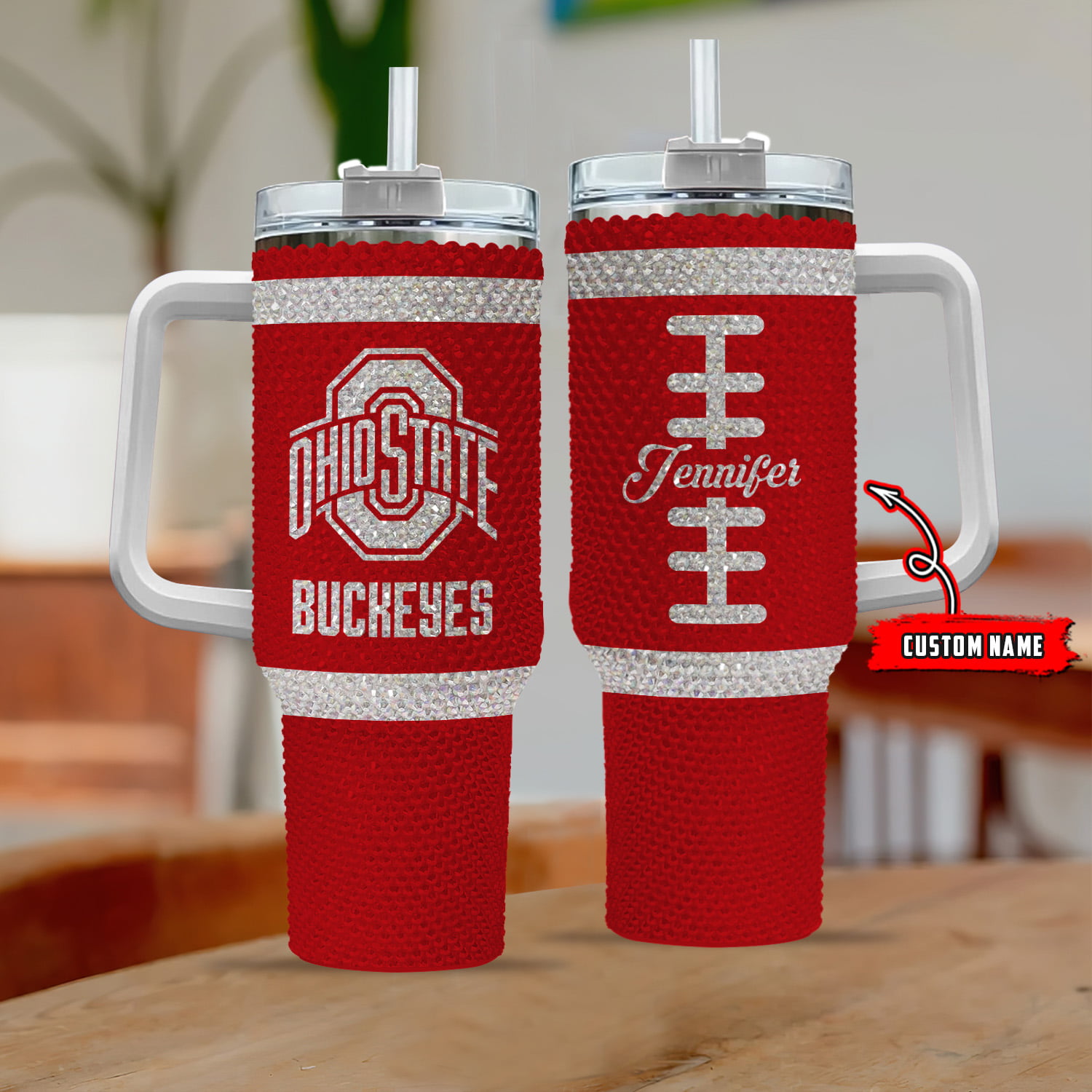 Ohio State Buckeyes NCAA Custom Stanley Cup 40 oz 30 oz Tumbler With Handle