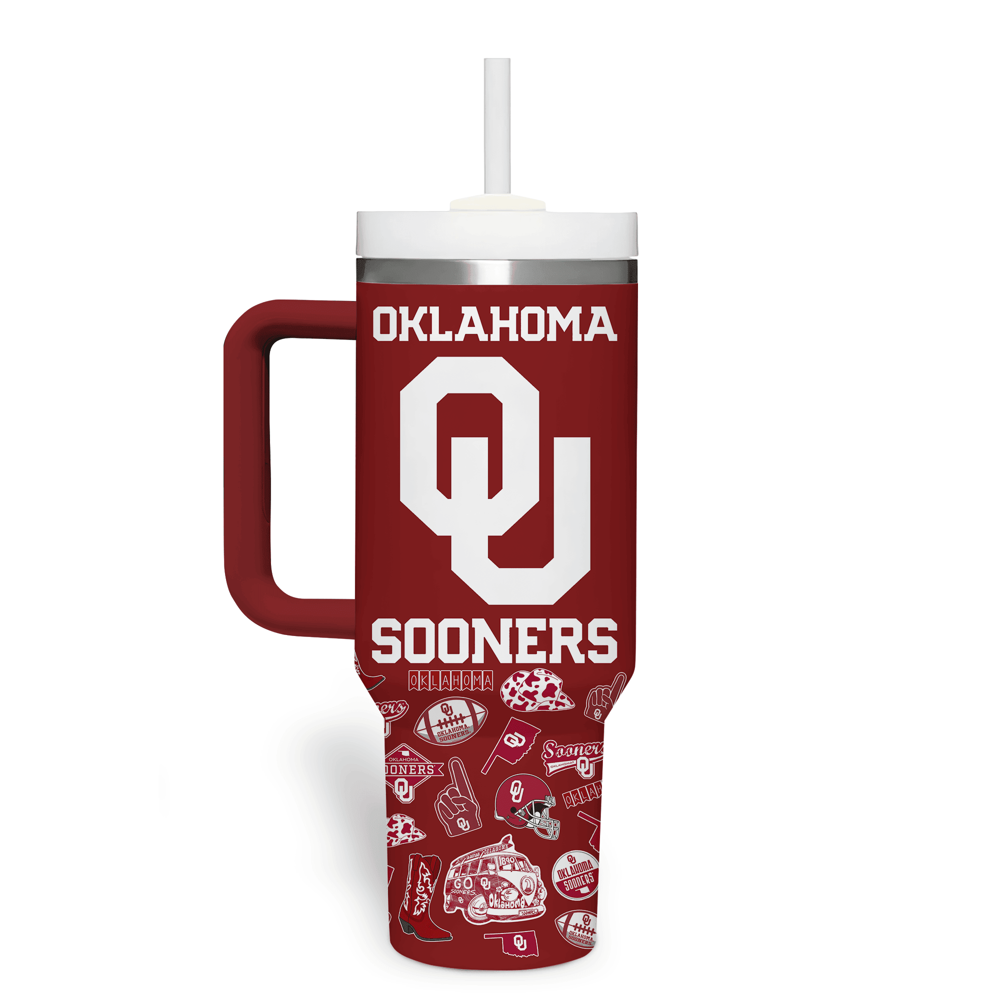 Oklahoma Sooners NCAA Custom Stanley Cup 40 oz 30 oz Tumbler With Handle