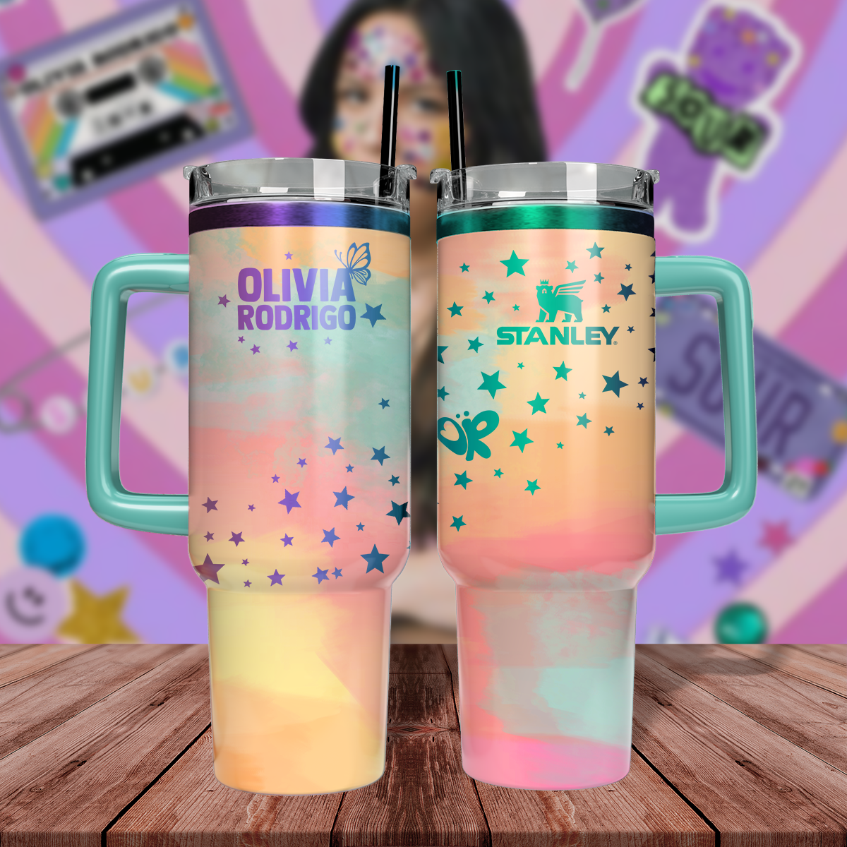 Olivia Rodrigo Music Custom Stanley Cup 40 oz 30 oz Tumbler With Handle
