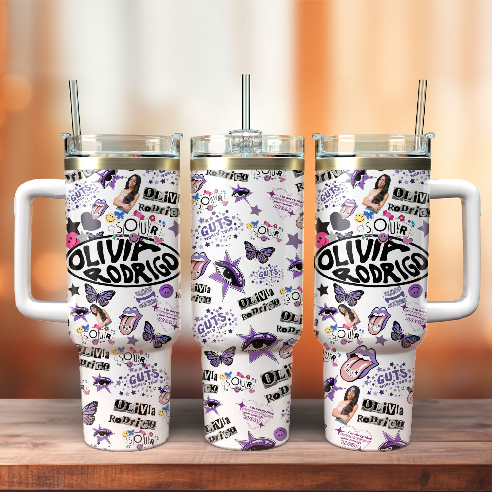 Olivia Rodrigo Music Custom Stanley Cup 40 oz 30 oz Tumbler With Handle
