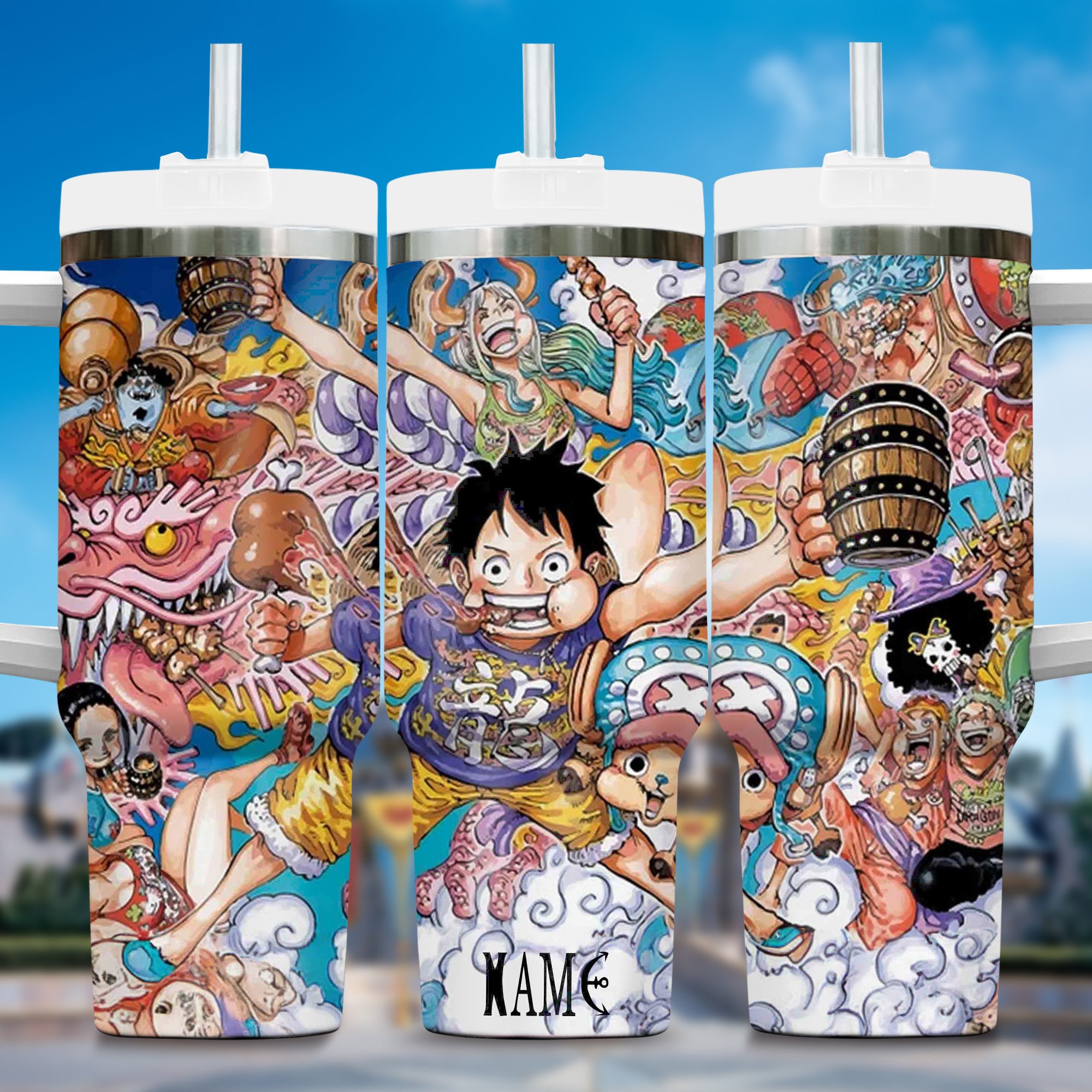 One Piece Anime Custom Stanley Cup 40 oz 30 oz Tumbler With Handle