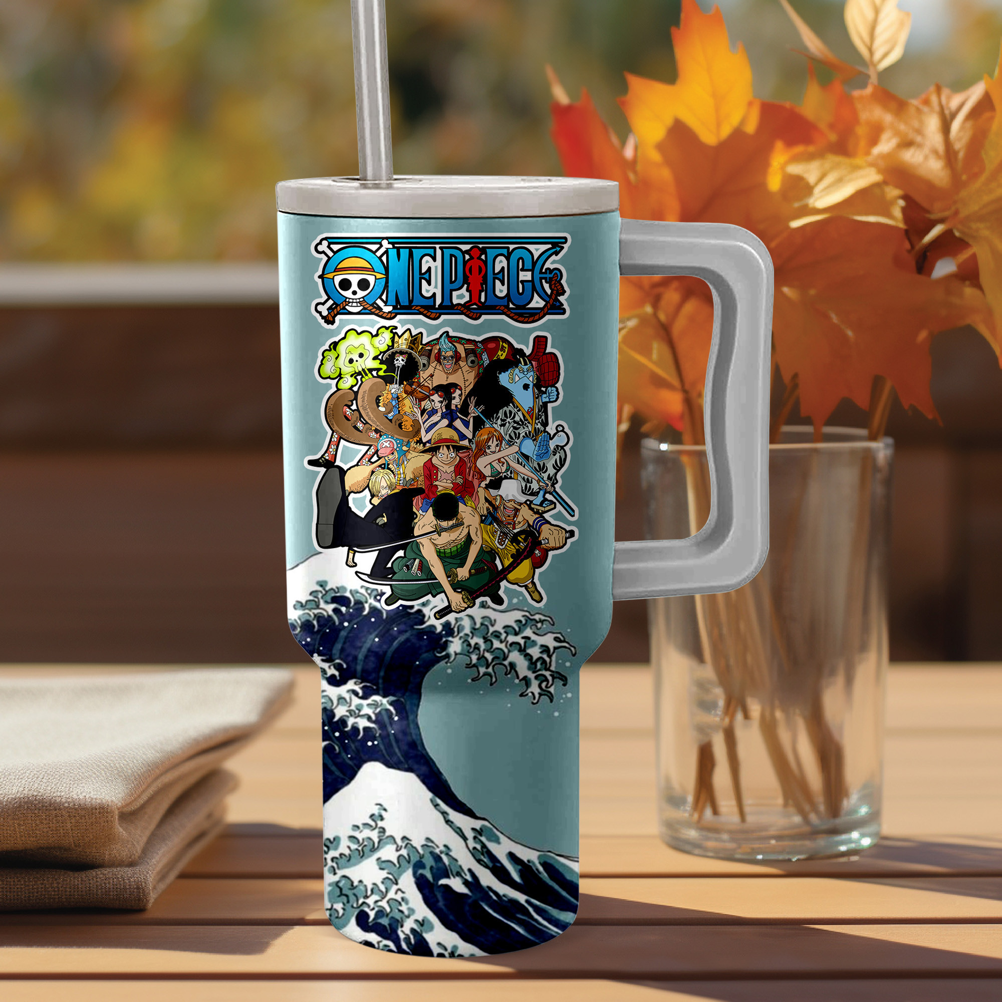 One Piece Cartoon Custom Stanley Cup 40 oz 30 oz Tumbler With Handle