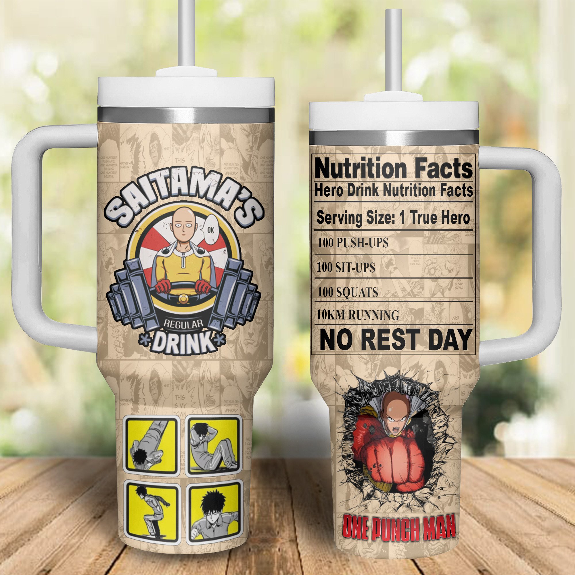 One-Punch Man Cartoon Custom Stanley Cup 40 oz 30 oz Tumbler With Handle