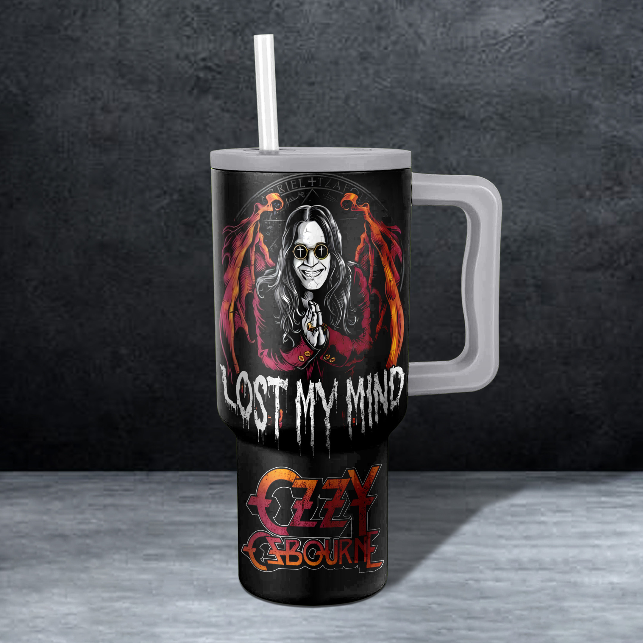 Ozzy Osbourne Music Custom Stanley Cup 40 oz 30 oz Tumbler With Handle