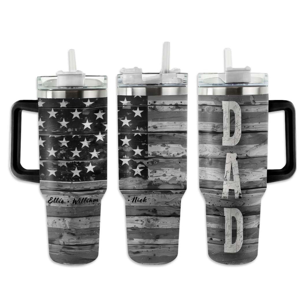 Patriot Dad Custom Stanley Cup 40 oz 30 oz Tumbler With Handle