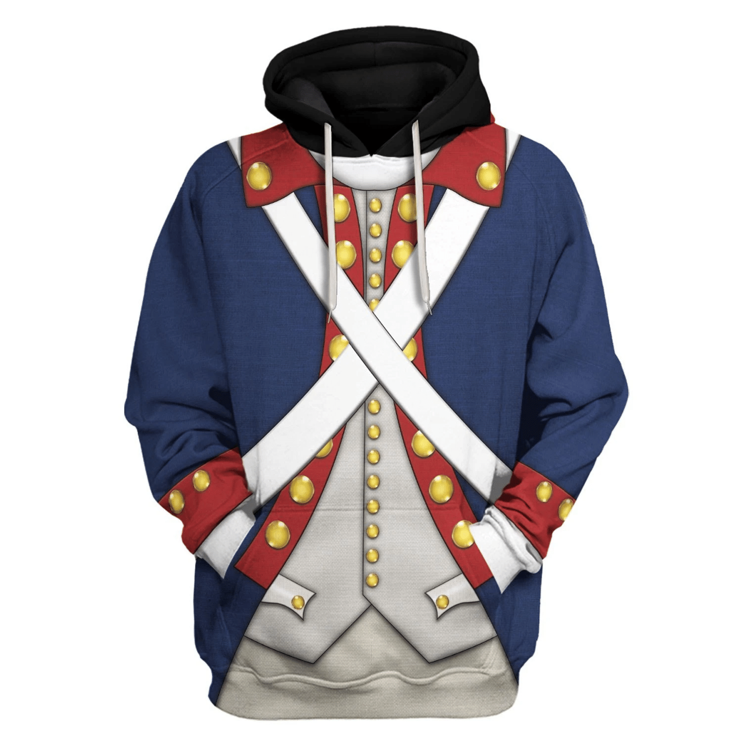 Patriot Soldier in American Revolution Costume Hoodie Sweatshirt T-Shirt Sweatpants Tracksuit - Stormmerch Exclusive