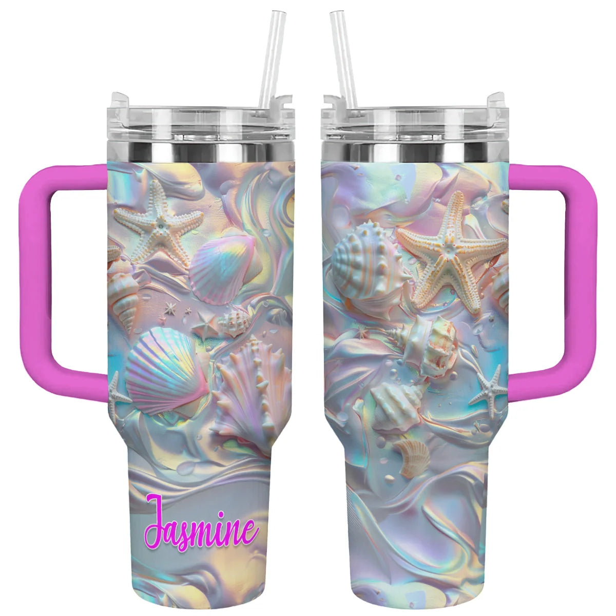 Pearl Shell Custom Stanley Cup 40 oz 30 oz Tumbler With Handle